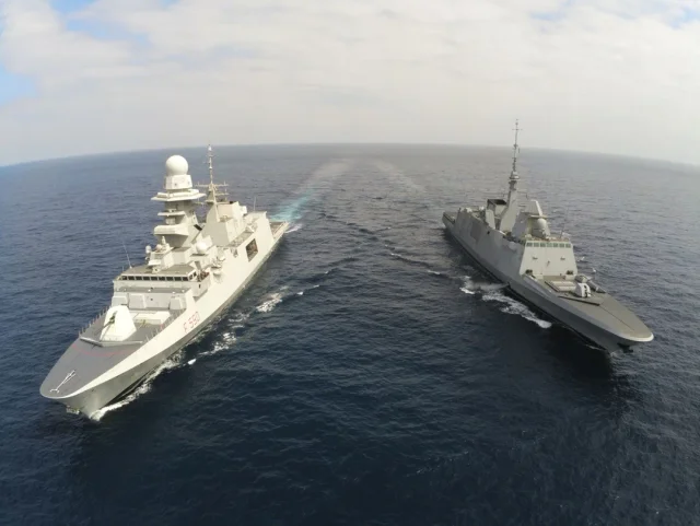 Carlo Bergamini and French FREMM in Exercise Antares Ship image